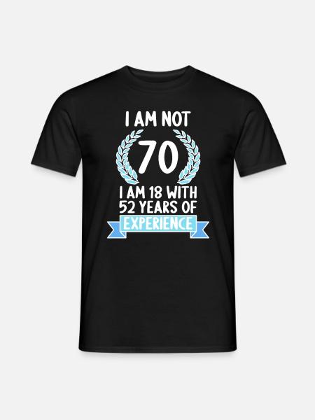70 Jahre alt 70 Jährige 70 Jähriger 70. Geburtstag - Mænd T-shirt - sort