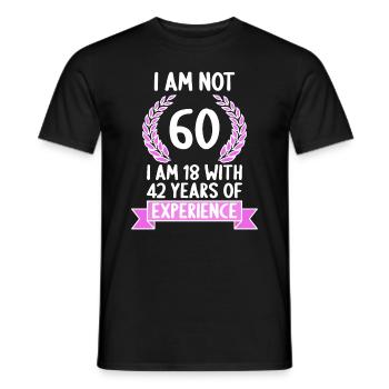 60 Jahre alt 60 Jährige 60 Jähriger 60. Geburtstag - Männer T-Shirt - Schwarz - Vorne - AI Model Male 178 light (178cm)