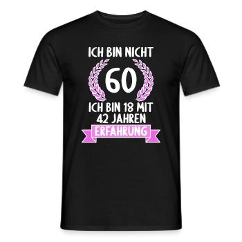 60 Jahre alt 60 Jährige 60 Jähriger 60. Geburtstag - Männer T-Shirt - Schwarz - Vorne - AI Model Male 178 light (178cm)