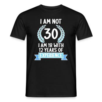 30 years old 30 year old 30 year old 30th birthday - Men's T-Shirt - black - Front - AI Model Male 178 light (178cm)