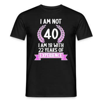 40 ans 40 ans 40 ans 40 ans 40 ans - T-shirt homme - noir - Devant - AI Model Male 178 light (178cm)