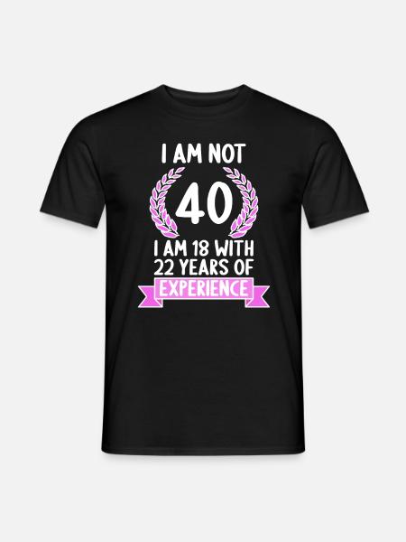 40 Jahre alt 40 Jährige 40 Jähriger 40. Geburtstag - Mænd T-shirt - sort
