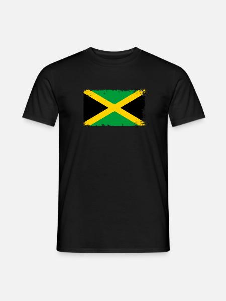 Jamaica Herzschlag Flagge Vintage Jamaica - T-shirt homme - noir