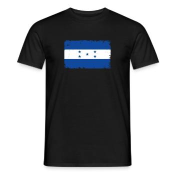 Honduras Herzschlag Flagge Vintage Honduras - Männer T-Shirt - Schwarz - Vorne - AI Model Male 178 light (178cm)