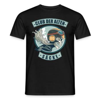 80 Jahre 80. Geburtstag Legendär Club der alten - Männer T-Shirt - Schwarz - Vorne - AI Model Male 178 light (178cm)