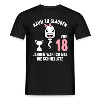 18 Jahre vor 18 Jahren schnellste 18. Geburtstag - Männer T-Shirt - Schwarz - Vorne - AI Model Male 178 light (178cm)
