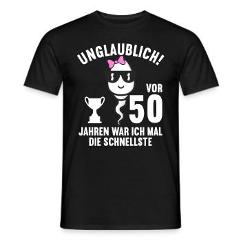 50 Jahre vor 50 Jahren schnellste 50. Geburtstag - Männer T-Shirt - Schwarz - Vorne - AI Model Male 178 light (178cm)