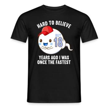 18 Jahre vor 18 Jahren schnellste 18. Geburtstag - Männer T-Shirt - Schwarz - Vorne - AI Model Male 178 light (178cm)