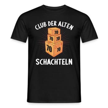 Club der alten Schachteln 70 Jahre 70. Geburtstag - Männer T-Shirt - Schwarz - Vorne - AI Model Male 178 light (178cm)