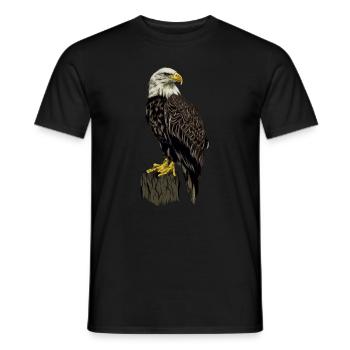 just a girl who loves eagles bird eagle - Men's T-Shirt - black - Front - AI Model Male 178 light (178cm)