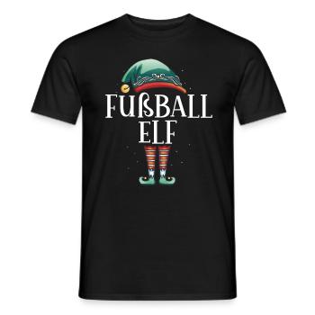 Weihnachten Partnerkostüm Fußball Elf Elfe Elfen - Männer T-Shirt - Schwarz - Vorne - AI Model Male 178 light (178cm)