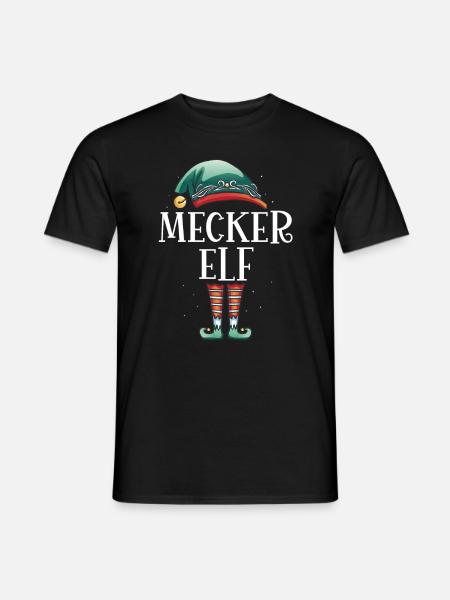 Weihnachten Partnerkostüm Mecker Elf Elfe Elfen - Männer T-Shirt - Schwarz