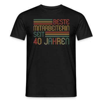 40 Jahre im Dienst 40 Jähriges Dienstjubiläum - Männer T-Shirt - Schwarz - Vorne - AI Model Male 178 light (178cm)