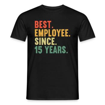 15 ans de service 15 ans de service - T-shirt homme - noir - Devant - AI Model Male 178 light (178cm)