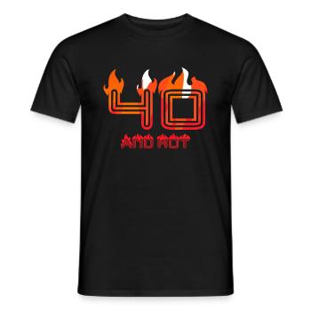 40 years and hot 40th birthday - Men's T-Shirt - black - Front - AI Model Male 178 light (178cm)