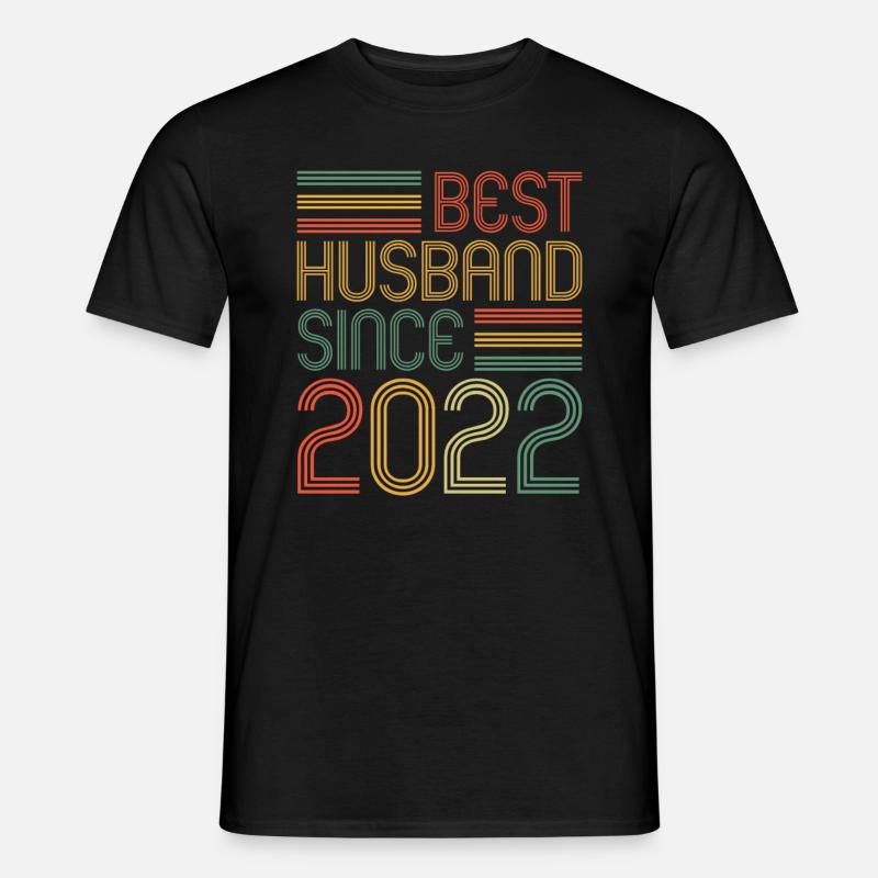 Bester Ehemann seit 2022 1. Hochzeitstag - Männer T-Shirt - Schwarz