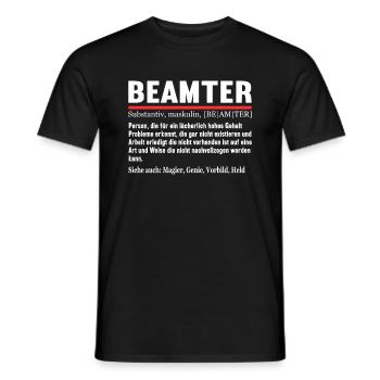 Beamten Verbeamtung öffentlicher Dienst Definition - Männer T-Shirt - Schwarz - Vorne - AI Model Male 178 light (178cm)
