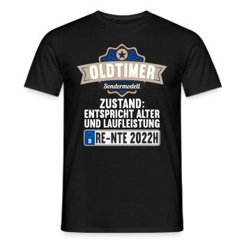 Ruhestand Rentnerin Rentner Rente 2022 - Männer T-Shirt - Schwarz - Vorne - AI Model Male 178 light (178cm)