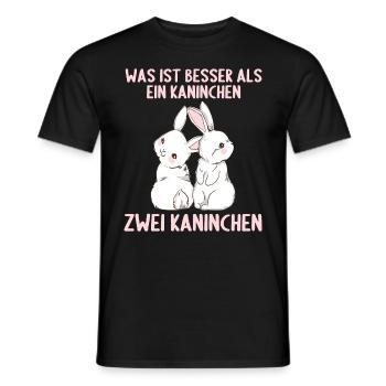 Hase Häschen was ist besser als ein Kaninchen - Männer T-Shirt - Schwarz - Vorne - AI Model Male 178 light (178cm)