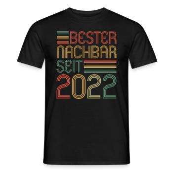 Bester Nachbar seit 2022 Nachbarn Nachbar - Männer T-Shirt - Schwarz - Vorne - AI Model Male 178 light (178cm)