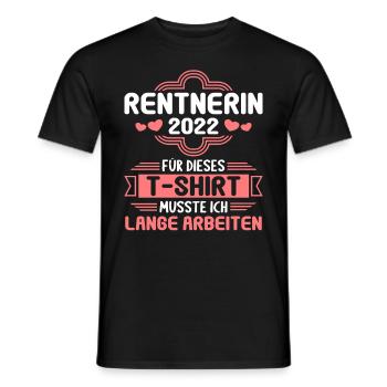 ich lange arbeiten Rentnerin Rentner Rente 2022 - Männer T-Shirt - Schwarz - Vorne - AI Model Male 178 light (178cm)