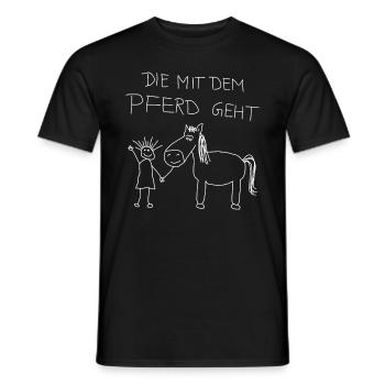 Pferd Pferde Horse Reiten Reiter Reiterin Pferde - Männer T-Shirt - Schwarz - Vorne - AI Model Male 178 light (178cm)