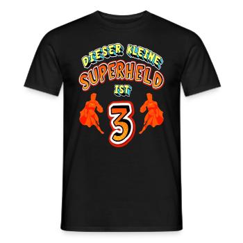Superhelden 3. Geburtstag Jungs Geschenk - Männer T-Shirt - Schwarz - Vorne - AI Model Male 178 light (178cm)