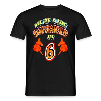 Superhelden 6. Geburtstag Jungs Geschenk - Männer T-Shirt - Schwarz - Vorne - AI Model Male 178 light (178cm)