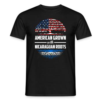 Nicaraguanische Wurzeln Amerika Nicaragua - Männer T-Shirt - Schwarz - Vorne - AI Model Male 178 light (178cm)