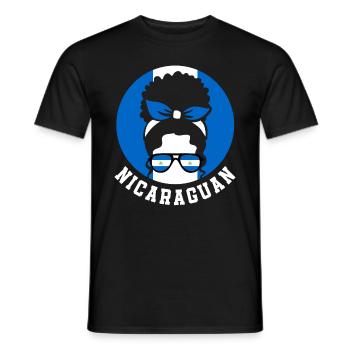 Nicaraguan girl Nicaragua - Men's T-Shirt - black - Front - AI Model Male 178 light (178cm)