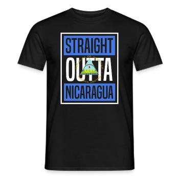 Straight Outta Nicaragua - Männer T-Shirt - Schwarz - Vorne - AI Model Male 178 light (178cm)