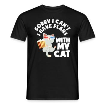 Katze Hobby Freizeit Haustier Geschenk - Männer T-Shirt - Schwarz - Vorne - AI Model Male 178 light (178cm)