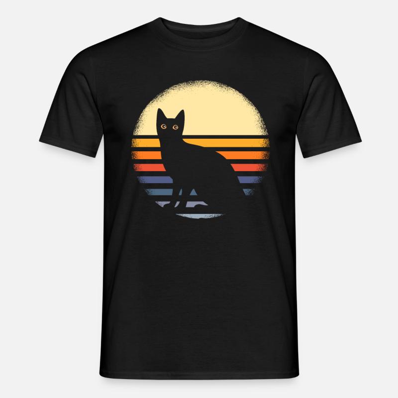 Katze - Männer T-Shirt - Schwarz