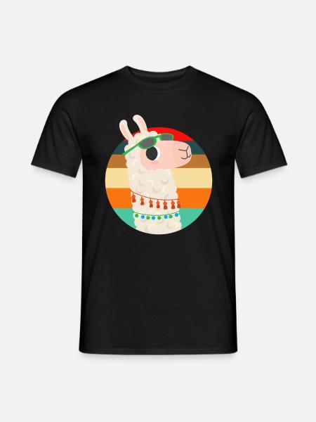 Lama Alpaca - Men's T-Shirt - black
