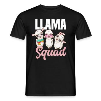Lama Team Girl Cadeau - T-shirt homme - noir - Devant - AI Model Male 178 light (178cm)