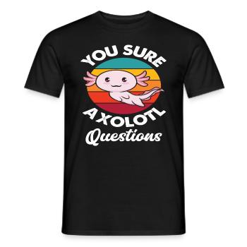 Retro Axolotl Spruch - Männer T-Shirt - Schwarz - Vorne - AI Model Male 178 light (178cm)
