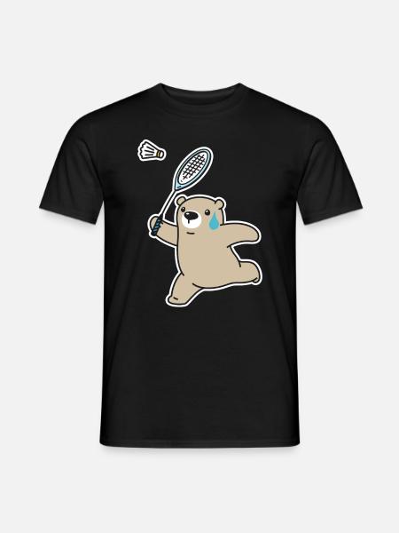 Badminton Bear - Men's T-Shirt - black