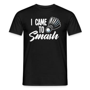 Badminton - Men's T-Shirt - black - Front - AI Model Male 178 light (178cm)