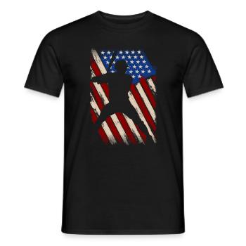 Baseball USA - Männer T-Shirt - Schwarz - Vorne - AI Model Male 178 light (178cm)