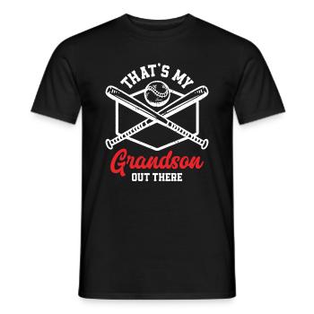 Baseball Grandchildren - Men's T-Shirt - black - Front - AI Model Male 178 light (178cm)