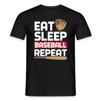 Cadeau Baseball Sports Passion - T-shirt homme - noir - Devant - AI Model Male 178 light (178cm)