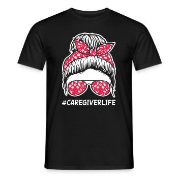 Caregiver Life - Men's T-Shirt - black - Front - AI Model Male 178 light (178cm)