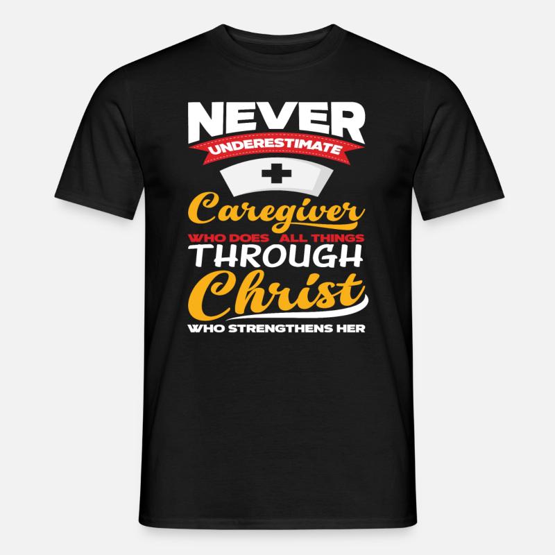 Jésus soignant chrétien - T-shirt homme - noir