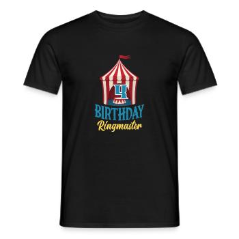 4th Birthday Circus Director Circus Lover - Men's T-Shirt - black - Front - AI Model Male 178 light (178cm)