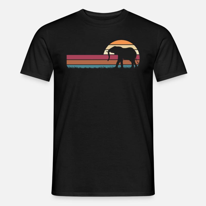 Elefant - Männer T-Shirt - Schwarz