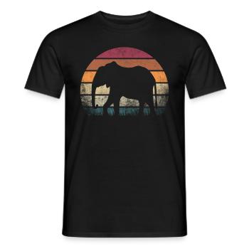 Elefant Afrika Safari - Männer T-Shirt - Schwarz - Vorne - AI Model Male 178 light (178cm)