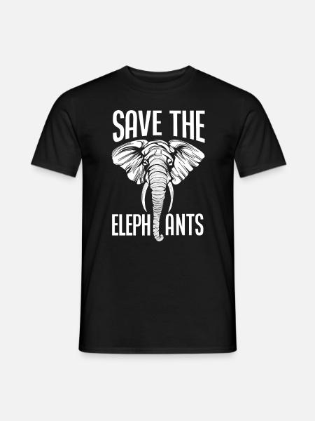 Elephant Animal Welfare - Men's T-Shirt - black