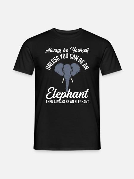 Elephant Saying - Men's T-Shirt - black