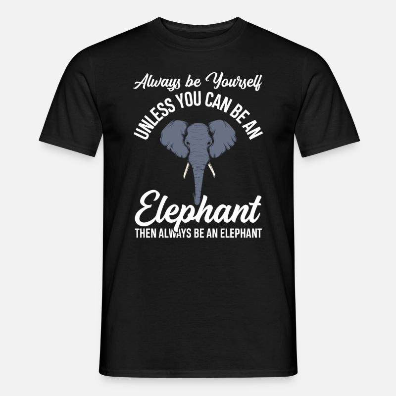 Elefant Spruch - Männer T-Shirt - Schwarz