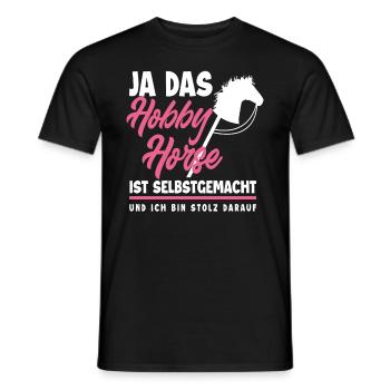 Hobby Horse Steckenpferd Reiten - Männer T-Shirt - Schwarz - Vorne - AI Model Male 178 light (178cm)